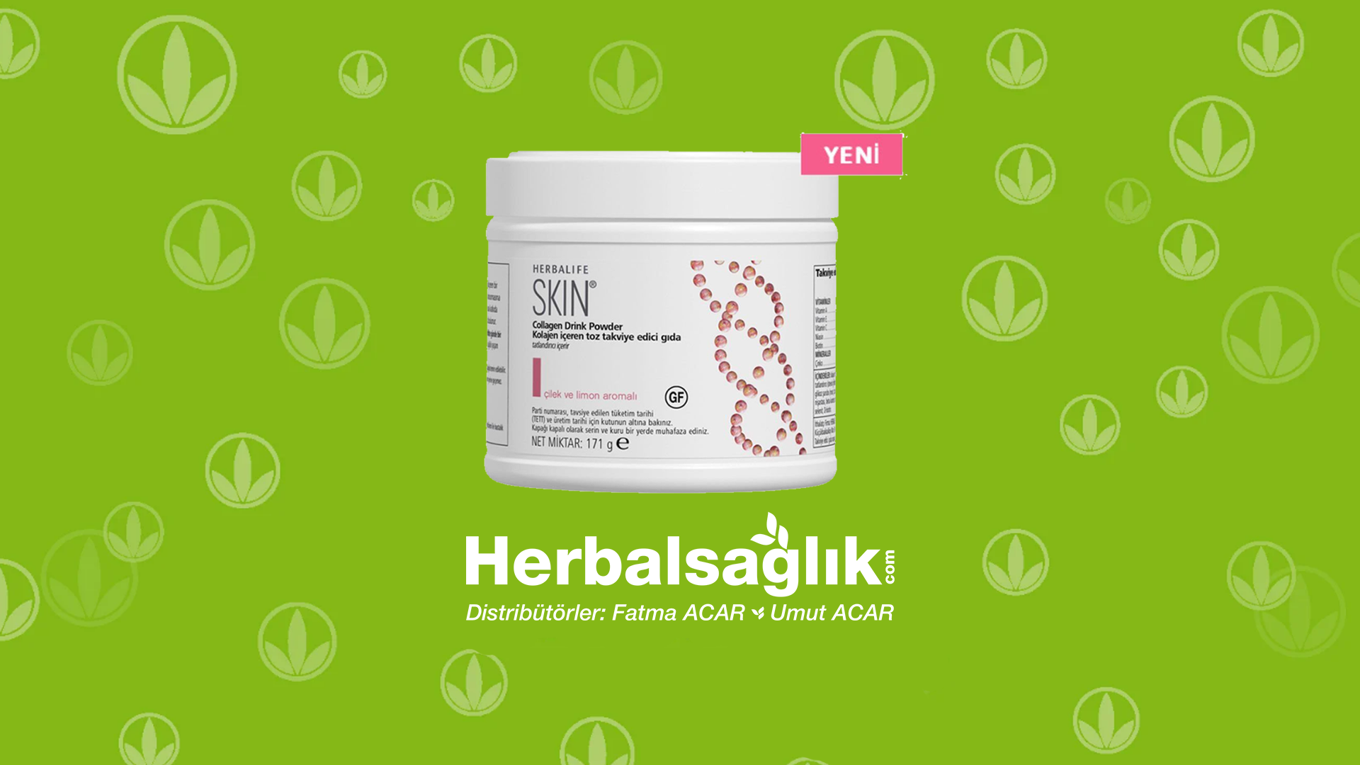 Herbalife Collagen Drink Powder Çilek & Limon Aromalı 171 g