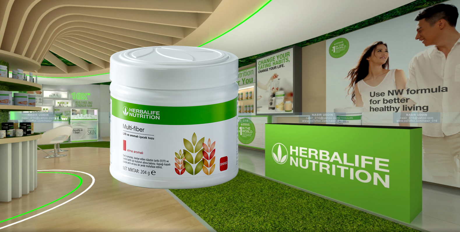 Multi-Fiber Lifli ve Aromalı İçecek Tozu Elma 204 g Orijinal Sipariş